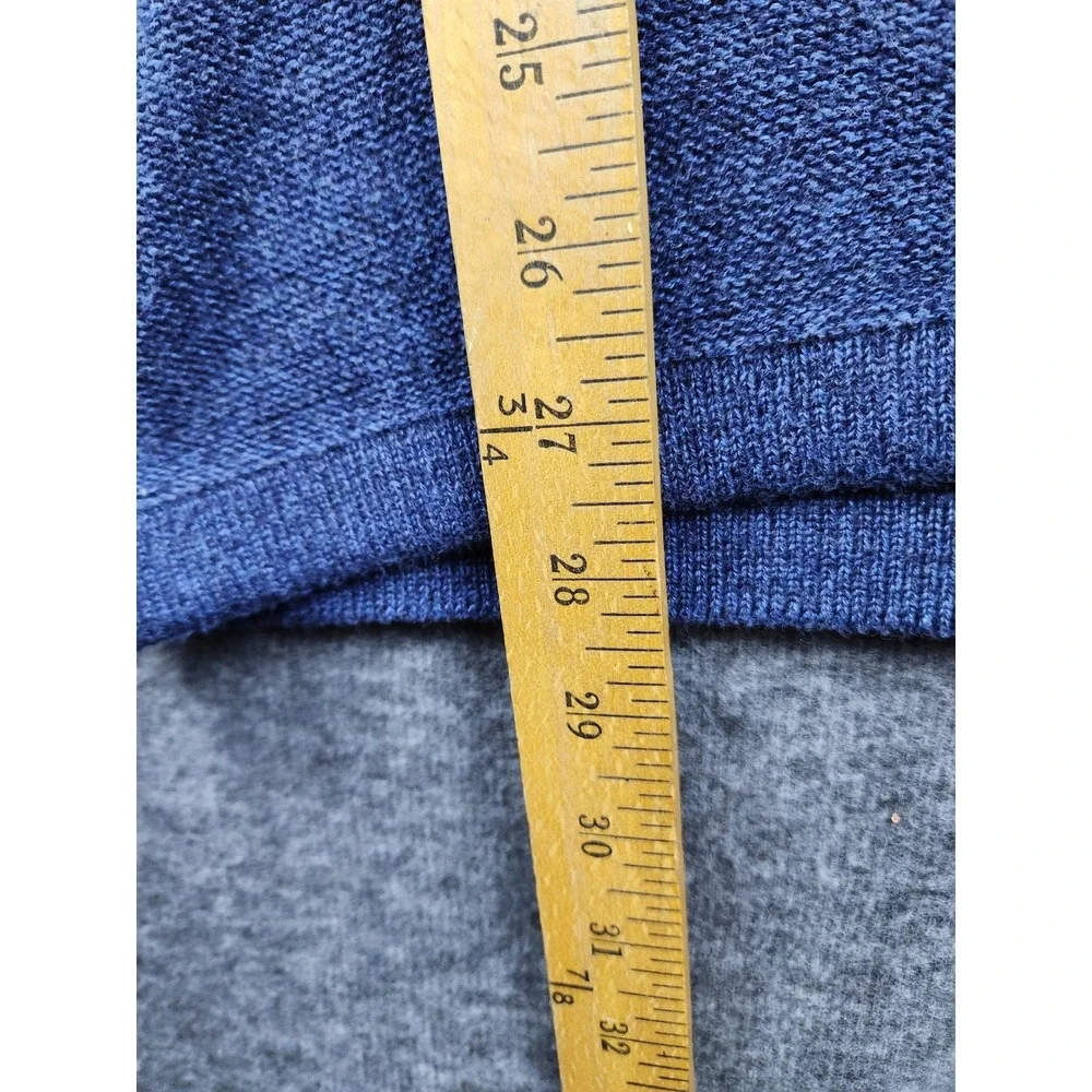 Flag & Anthem Mens‎ Blue Quarter Zip Mock Neck Knit Sweater, Size M - Picture 6 of 7